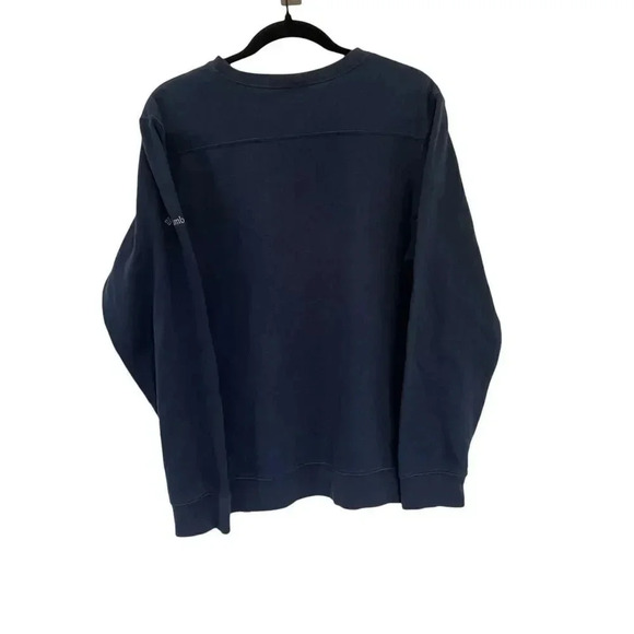 Columbia Mens Blue Crew Neck Sweatshirt Logo Pullover Size Medium - Picture 2 of 3